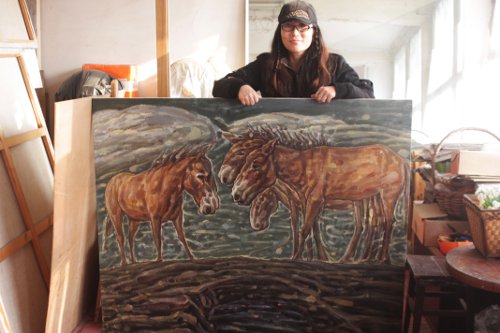 Zhong Yao in her Studio