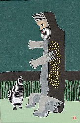 By Azechi Umetaro - Mountain Man and Bird By Azechi Umetaro - Mountain Man and Bird