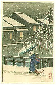 Hasui Kawase - Walk in the Snow