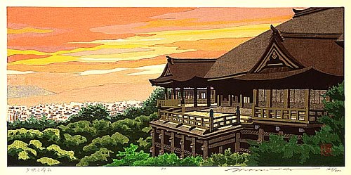 Kiyomizu Temple in Evening Glow Kiyomizu Temple in Evening Glow