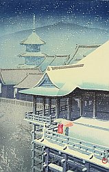 Spring Snow at KiyomizuTemple