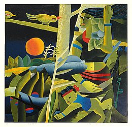 Chinese Reduction Woodblock Prints