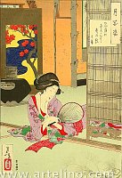 Full moon on the <br>tatami mats