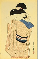 Woman in Long Undergarment