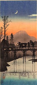 Sakawa Bridge in Evening