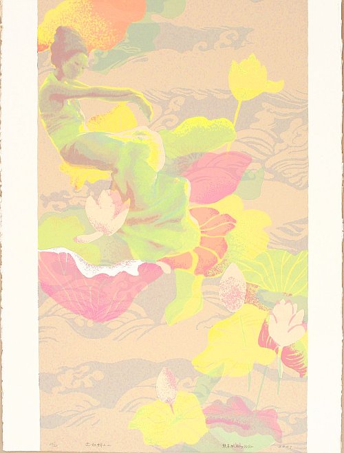 Super Girl - Two Chinese Prints on Scroll