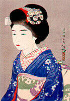 Geisha Hinazo, by Yoshikawa Kanpo