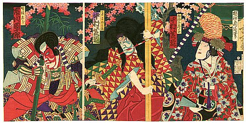 By Chikanobu Toyohara - Kabuki Print by Chikanobu