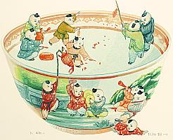 Chinese Colorful Bowl with Hundred Children 1 - by Dai Jia born 1985