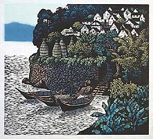 Fishing Village by the Crystalline River, 1998 - copyright Shi Yi
