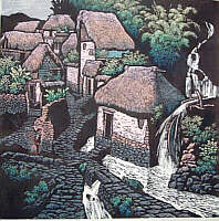 Water-based Chinese print