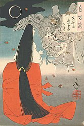 Mount Yoshino Midnight-Moon # 15 - Yoshitoshi Taiso 1839-1892