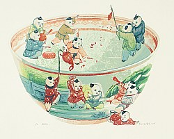 Chinese Colorful Bowl with Hundred Children