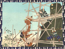 Kagekiyo Fighting in front of Buddha - 