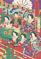Meiji Emperor and Empress - by Chikanobu, 1881