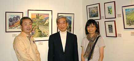 Mr. Osamu Sugiyama with Collectors of his Prints - copyright Ryusei Okamoto