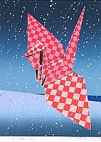 Red Crane - silkscreen, 1982