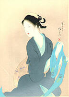 The Heroine Osai - by Kiyokata Kaburagi