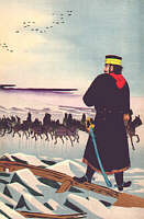 Scene from Sino-Japanese War - by Kiyochika Kobayashi, 1895