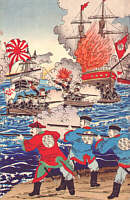 Battle at Ryojun-ko - by Nobukazu Watanabe, 1894