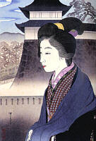 Moon at Niji Castle