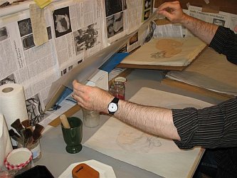 Backing Sheet to Protect the Reverse - copyright Paul Binnie