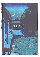 Moon over Shinobazu - copyright Paul Binnie
