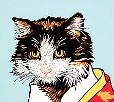 Cat with Iris - detail, 2007