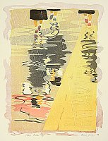 Bibob Puddle Hop, 1984, woodblock - copyright Sarah Brayer