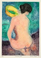 Emerald Bath, 1993, carborundum - copyright Sarah Brayer