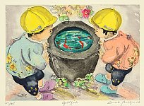 Goldfish, 2006, aquatint - copyright Sarah Brayer