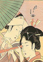 Two Beauties with Telescope
