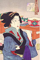 A Waitress in Tempo Era - by Yoshitoshi, 1888