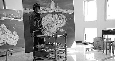 Mr. Wang Yuhui in his studio