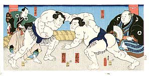 Sumo Match, by Kunisada Utagawa (1786-1864)
