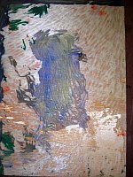 Reduction woodcut block  - copyright Yang Yongsheng