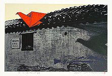 Paper Bird in the Beijing Lane, 1996 - copyright Zhang Guilin