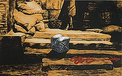 Paper Ball on the Step, 1995 - copyright Zhang Guilin
