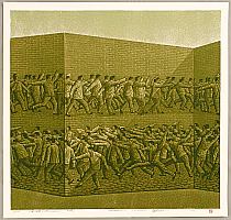 Piece of a Wall No. 5, Woodblock, 1995 - copyright Zhang Minjie