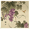 Chikuseki active ca. 1900 - Grape and Wasp - artelino Art Auctions. Chikuseki active ca. 1900 - Grape and Wasp