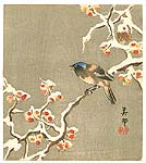 Biho Takahashi 1873-? - Bird on Snow Covered Berry Branch - artelino Art Auctions. Biho Takahashi 1873-? - Bird on Snow Covered Berry Branch