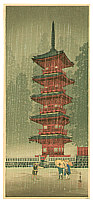 Hiroaki Takahashi 1871-1945 - Five Story Pagoda - artelino Art Auctions. Hiroaki Takahashi 1871-1945 - Five Story Pagoda