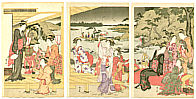 Shunzan Katsukawa active ca. 1782 - 1798 - Garden Play - artelino Art Auctions. Shunzan Katsukawa active ca. 1782 - 1798 - Garden Play