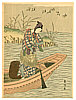 Harunobu Suzuki 1724-1770 - Fisherman and Birds - artelino Art Auctions. Harunobu Suzuki 1724-1770 - Fisherman and Birds