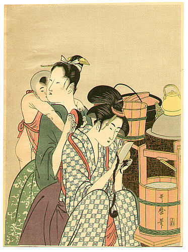 Utamaro Kitagawa 1750-1806 - Kitchen - 1 (Left)