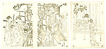 Utamaro Kitagawa 1750-1806 - Lady from Ox Cart Key-block Prints - artelino Art Auctions. Utamaro Kitagawa 1750-1806 - Lady from Ox Cart Key-block Prints