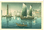 Koitsu Tsuchiya 1870-1949 - Akashi Port - artelino Art Auctions. Koitsu Tsuchiya 1870-1949 - Akashi Port