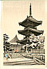 Nisaburo Ito 1910-1988 - Pagoda of Kiyomizu Temple - artelino Art Auctions. Nisaburo Ito 1910-1988 - Pagoda of Kiyomizu Temple