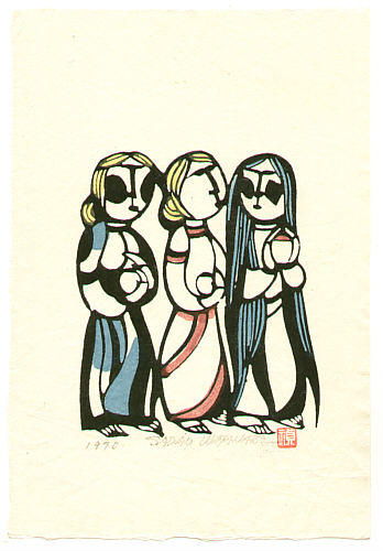 Sadao Watanabe 1913-1996 - Morning After the Resurrection - Story of the Bible - artelino Art Auctions. Sadao Watanabe 1913-1996 - Morning After the Resurrection - Story of the Bible