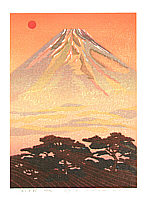 Yuji Watanabe born 1941 - Mt.Fuji in Evening Glow - artelino Art Auctions. Yuji Watanabe born 1941 - Mt.Fuji in Evening Glow